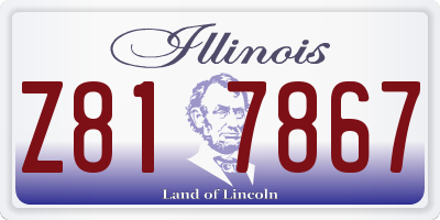 IL license plate Z817867