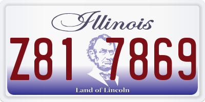 IL license plate Z817869
