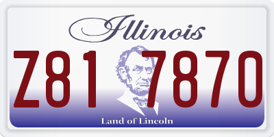 IL license plate Z817870