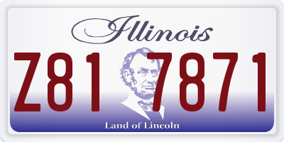 IL license plate Z817871