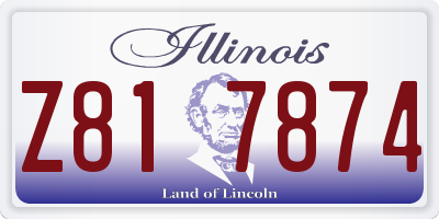 IL license plate Z817874