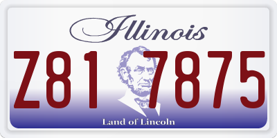 IL license plate Z817875