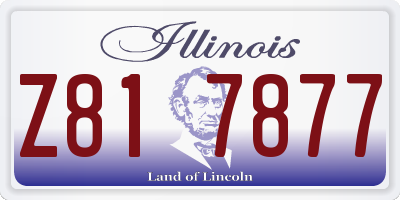 IL license plate Z817877