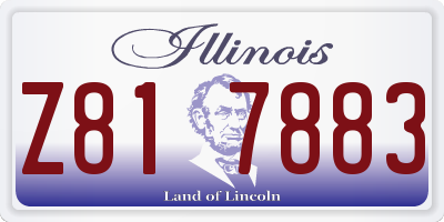IL license plate Z817883