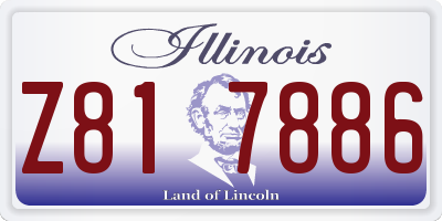 IL license plate Z817886