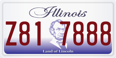 IL license plate Z817888