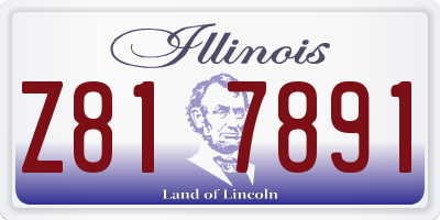 IL license plate Z817891