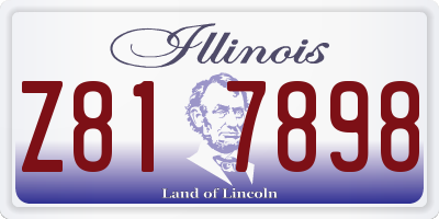 IL license plate Z817898