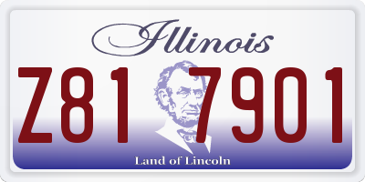 IL license plate Z817901