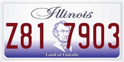 IL license plate Z817903