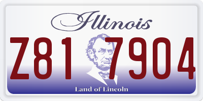 IL license plate Z817904