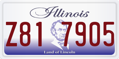 IL license plate Z817905