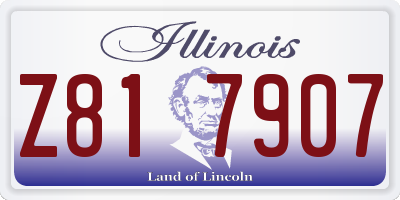 IL license plate Z817907