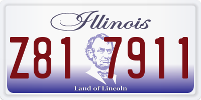 IL license plate Z817911