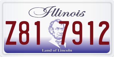 IL license plate Z817912