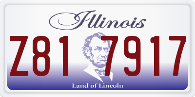 IL license plate Z817917