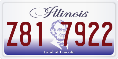 IL license plate Z817922