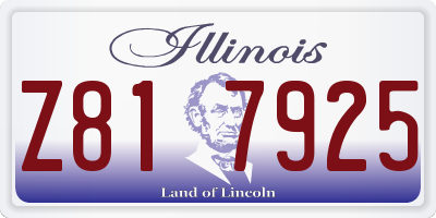IL license plate Z817925