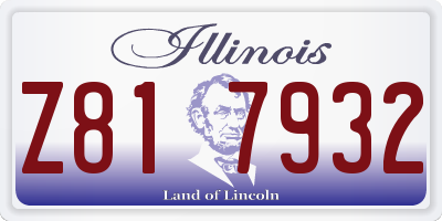 IL license plate Z817932