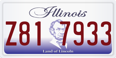 IL license plate Z817933