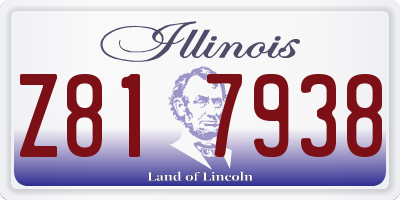 IL license plate Z817938