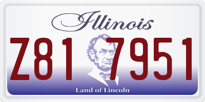 IL license plate Z817951
