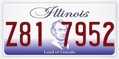 IL license plate Z817952