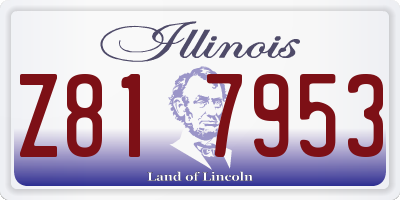 IL license plate Z817953