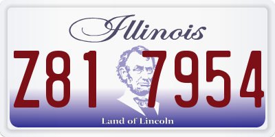 IL license plate Z817954