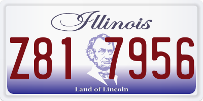 IL license plate Z817956