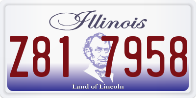 IL license plate Z817958