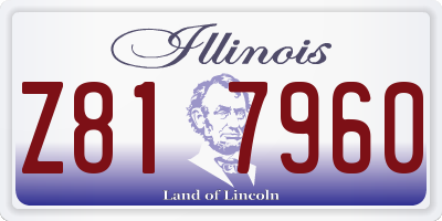IL license plate Z817960