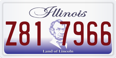 IL license plate Z817966