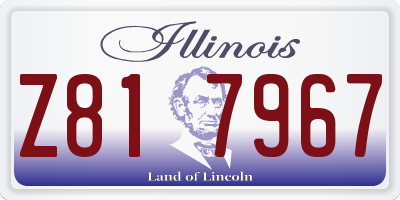 IL license plate Z817967