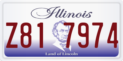 IL license plate Z817974