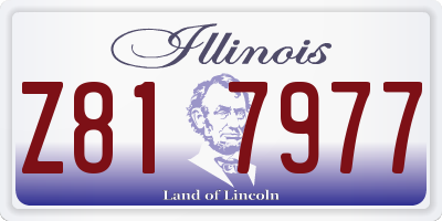 IL license plate Z817977