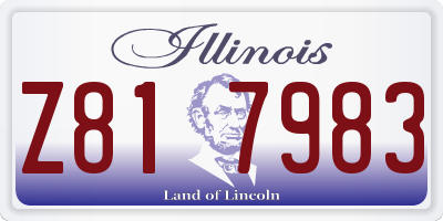 IL license plate Z817983
