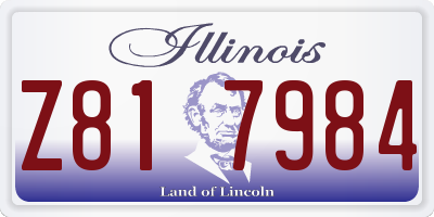 IL license plate Z817984