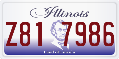 IL license plate Z817986