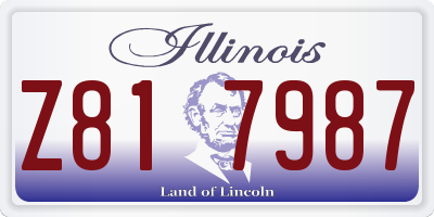 IL license plate Z817987