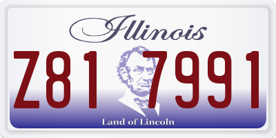 IL license plate Z817991