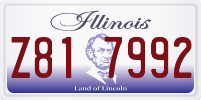 IL license plate Z817992