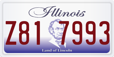 IL license plate Z817993