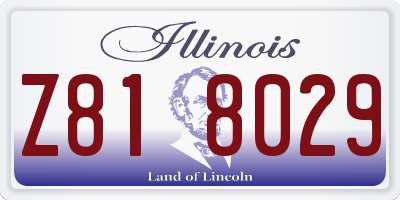 IL license plate Z818029