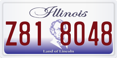 IL license plate Z818048