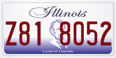 IL license plate Z818052