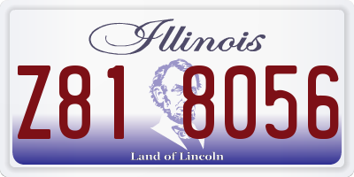 IL license plate Z818056