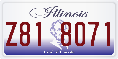IL license plate Z818071