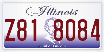 IL license plate Z818084