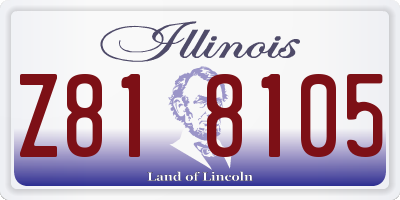 IL license plate Z818105
